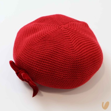 Basco con fiocco velluto Cappello e Guanti