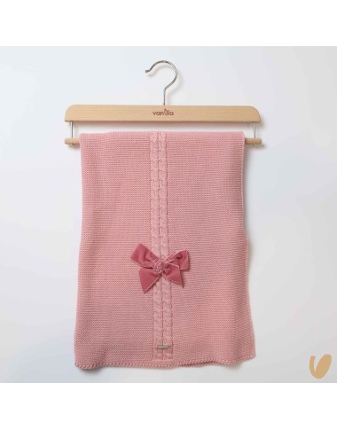 Velvet bow blanket