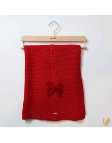 Velvet bow blanket