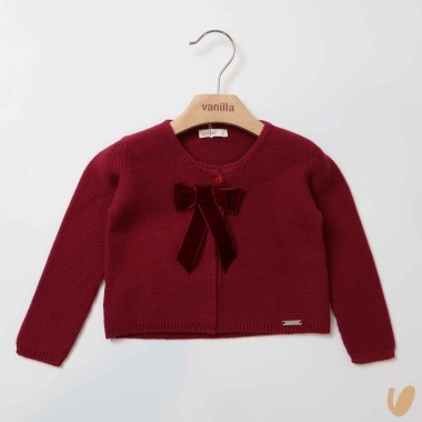 Cardigan con fiocco in velluto Cardigan e Maglia