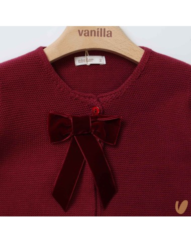 Cardigan con fiocco in velluto Cardigan e Maglia