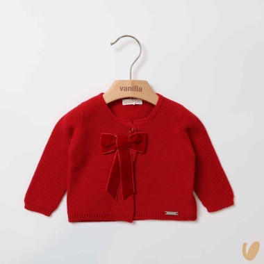 Cardigan con fiocco in velluto Cardigan e Maglia