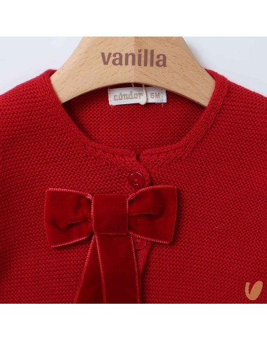 Cardigan con fiocco in velluto Cardigan e Maglia