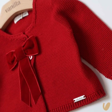 Cardigan con fiocco in velluto Cardigan e Maglia