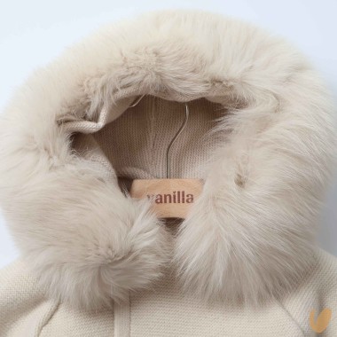 Cappottino lana e pelliccia Neonato