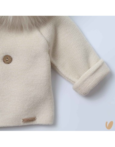 Cappottino lana e pelliccia Neonato