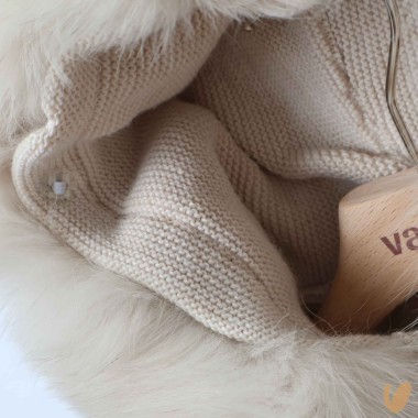 Cappottino lana e pelliccia Neonato