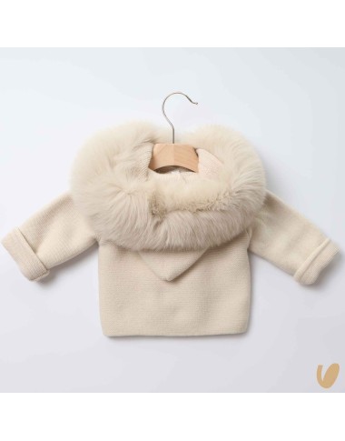 Wool and fur coat