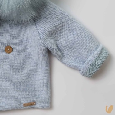 Cappottino lana e pelliccia Neonato