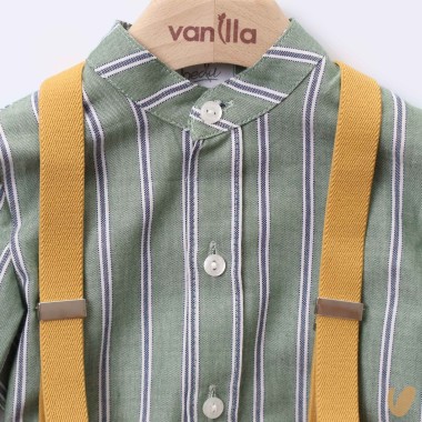 Camicia bermuda e bretelle Neonato