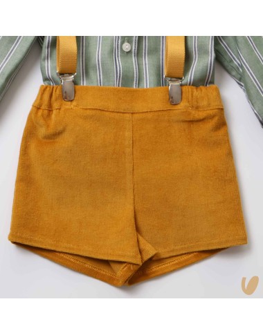 Camicia bermuda e bretelle Neonato