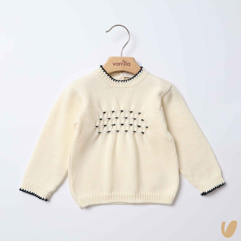 Maglioncino nido d'ape Cardigan e Maglia