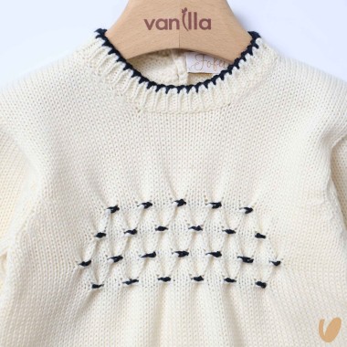 Maglioncino nido d'ape Cardigan e Maglia