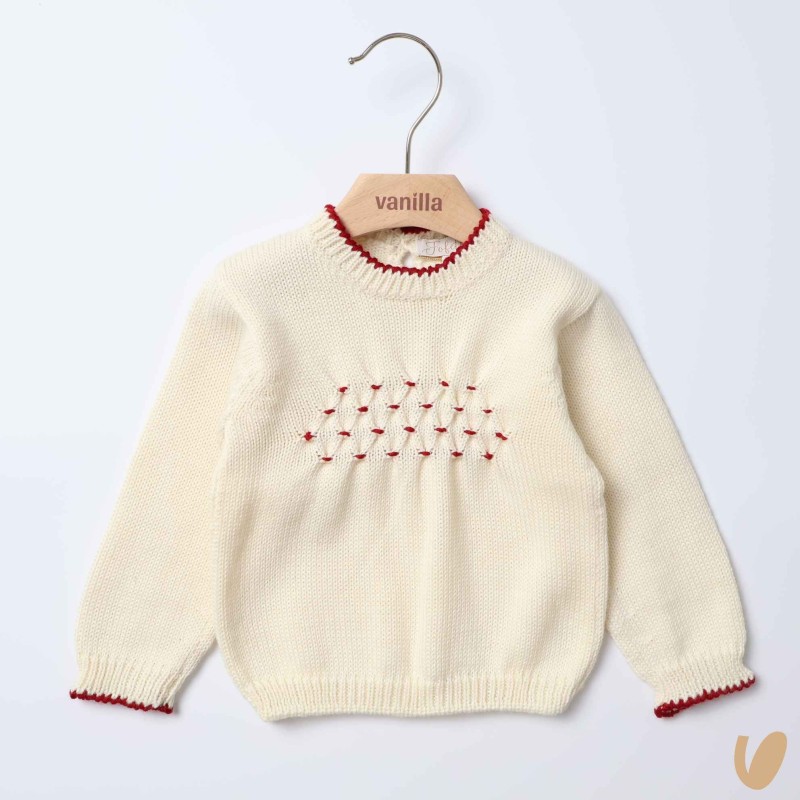 Maglioncino nido d'ape Cardigan e Maglia
