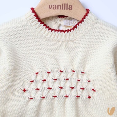 Maglioncino nido d'ape Cardigan e Maglia