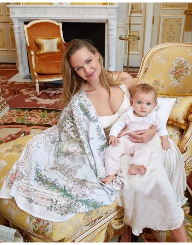 Deep blue muslin tapestry