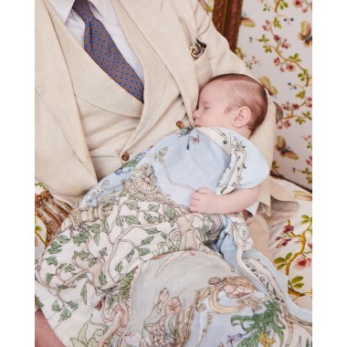 Mussola arazzo azzurro intenso Mussole e Bavette