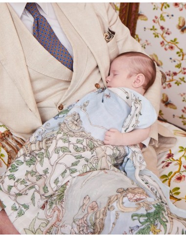 Deep blue muslin tapestry