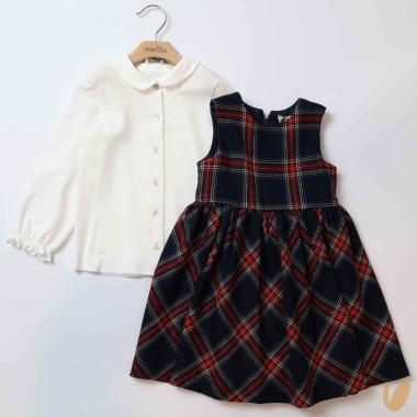 Abito e camicia scozzese in lana Abito e Tuta