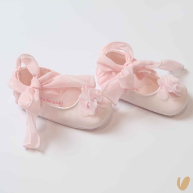 Ballerine in fiocco in chiffon Scarpe
