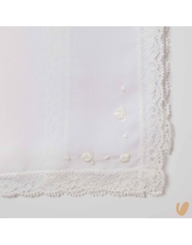 Hand embroidered silk muslin