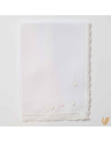 Hand embroidered silk muslin