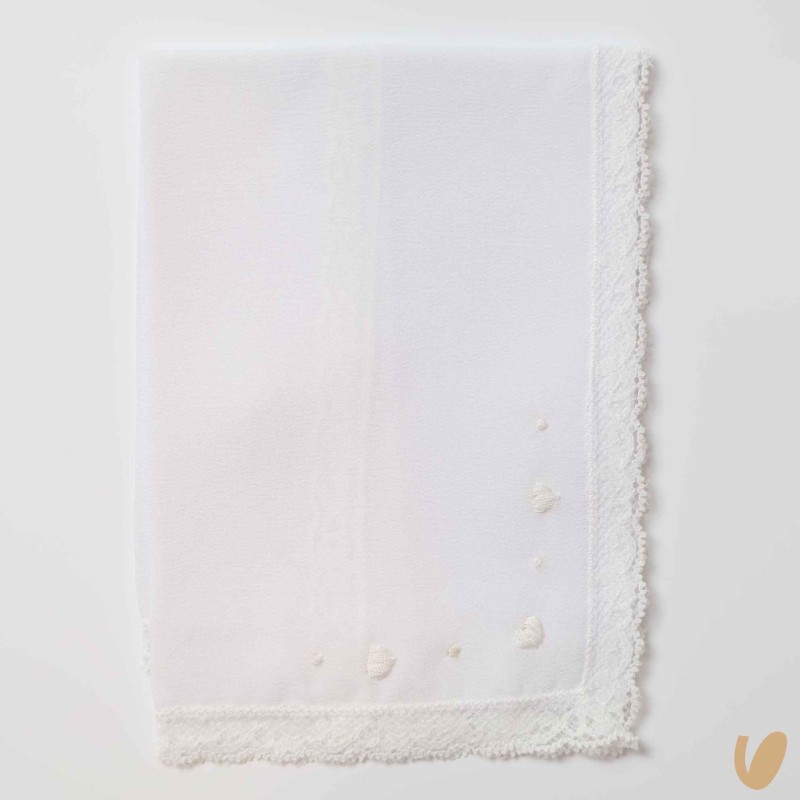 Mussola in seta ricamata a mano Mussole e Bavette