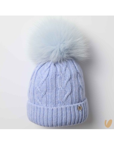 Cappello lana e cashmere ponpom Cappello e Guanti
