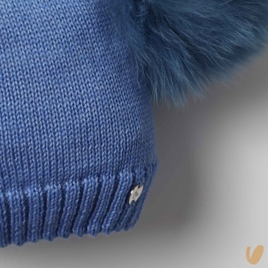 Cappello lana doppio ponpom Cappello e Guanti