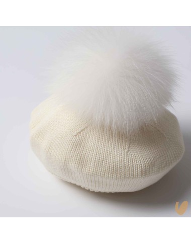 Basco in lana con ponpom Cappello e Guanti