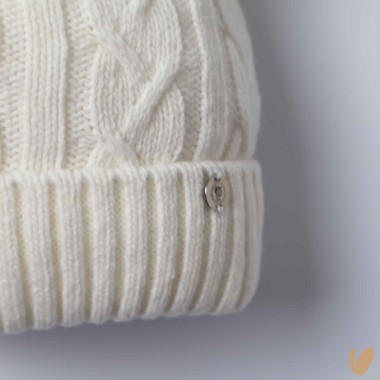 Cappello lana e cashmere ponpom Cappello e Guanti