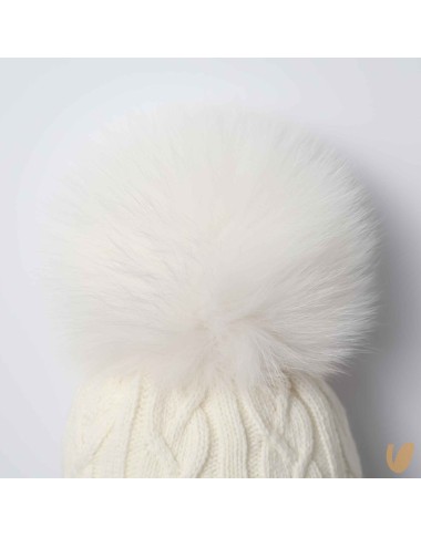 Wool and cashmere ponpom hat