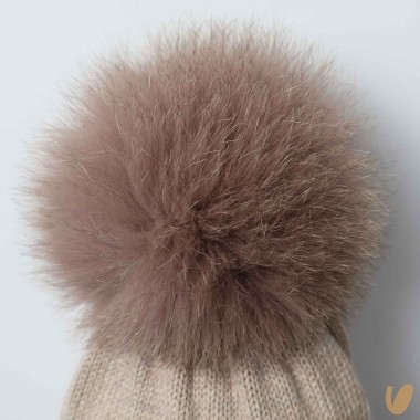 Cappello lana ponpom Cappello e Guanti