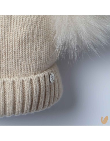 Cappello lana doppio ponpom Cappello e Guanti
