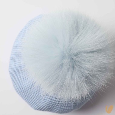 Basco lana ponpom Cappello e Guanti