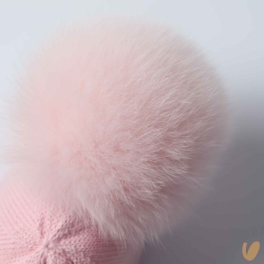 Cappello lana doppio ponpom Cappello e Guanti