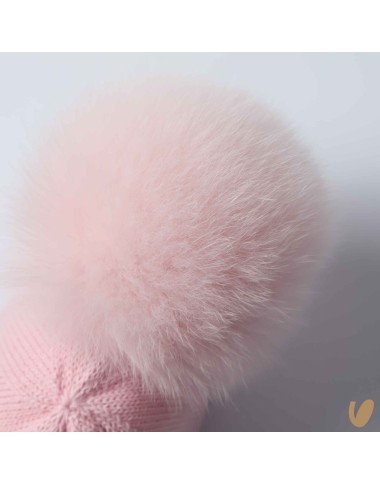 Cappello lana doppio ponpom Cappello e Guanti