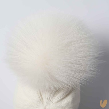 Cappello lana doppio ponpom Cappello e Guanti