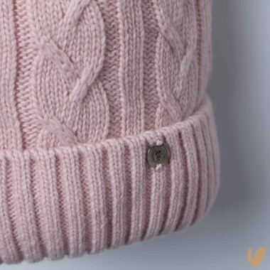 Cappello lana e cashmere ponpom Cappello e Guanti