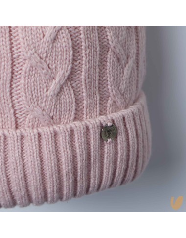 Wool and cashmere ponpom hat