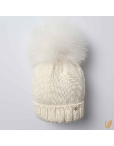Ponpom wool hat