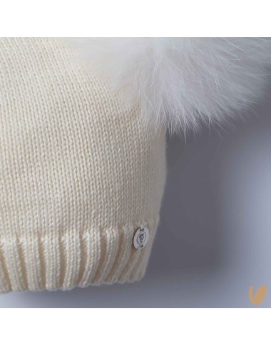 Cappello lana doppio ponpom Cappello e Guanti