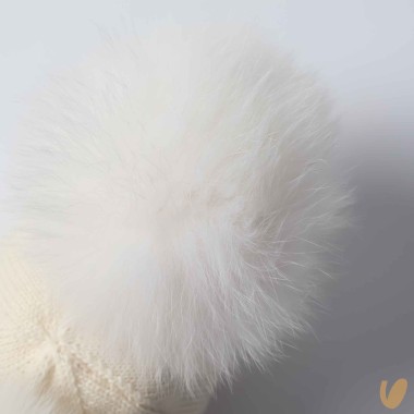 Cappello lana doppio ponpom Cappello e Guanti