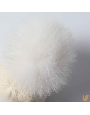 Cappello lana doppio ponpom Cappello e Guanti