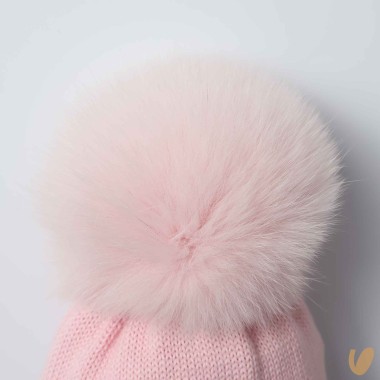 Cappello lana ponpom Cappello e Guanti