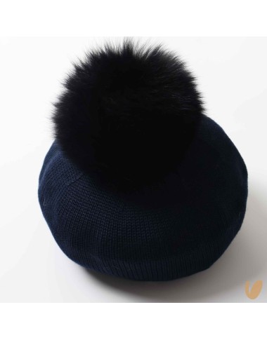 Basco in lana con ponpom Cappello e Guanti