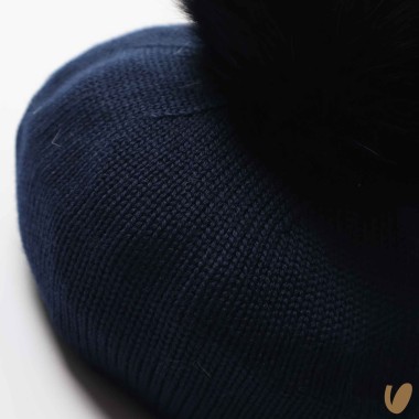 Basco in lana con ponpom Cappello e Guanti