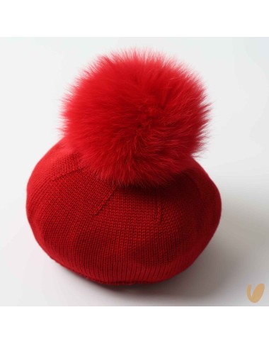 Basco in lana con ponpom Cappello e Guanti