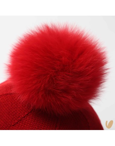 Basco in lana con ponpom Cappello e Guanti