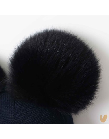 Cappello lana doppio ponpom Cappello e Guanti